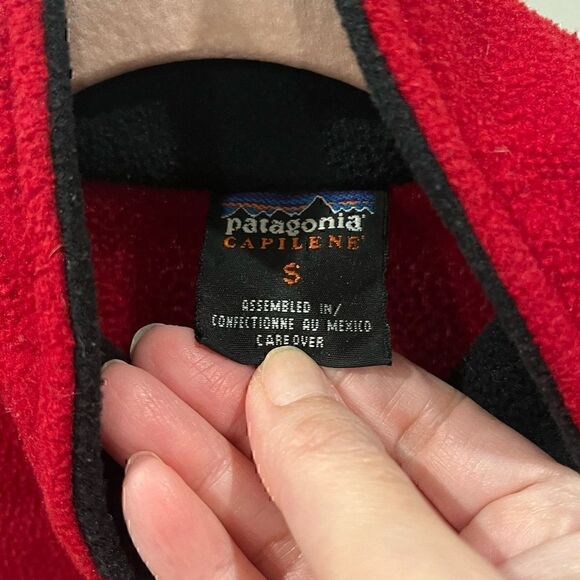 Patagonia 1/4 Zip Fleece Pullover Red Small - Picture 3 of 4